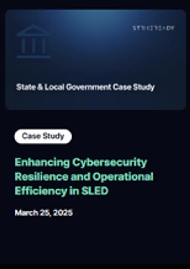 Cybersecurity Resilience and Operational Efficiency in SLED